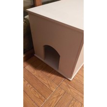 Feyza Design Şık ve Pratik Kapalı Kedi Tuvaleti, Antre Mobilyası, Güvenli ve Temiz Kullanım