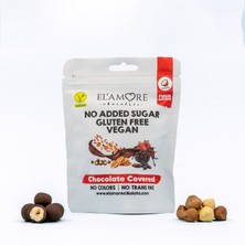Elamore Şeker Ilavesiz, Glütensiz, Vegan Fındıklı Bitter Çikolata - Doypack, 50 gr