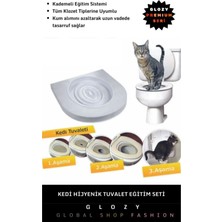 Feyza Design Kediler Için Kolay Tuvalet Alıştırma, Geçişli Klozet Kum Kabı, Wc Aparatı
