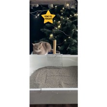 Feyza Design Ahşap Saplı Paslanmaz Metal Kedi Kumu Temizleme Küreği