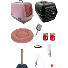 Feyza Design Kedi Tuvalet Seti ve Ihtiyaçları, 10'lu, Pembe, Temiz ve Kullanışlı