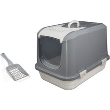 Feyza Design Lüks Xxl Kapalı Kedi Tuvaleti, Koku Filtreli, Küllüklü ve Etekli Basamak