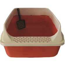 Feyza Design Büyük Boy Açık Kedi Tuvalet Kabı, 62X40X25 Cm, Huzurlu Kullanım