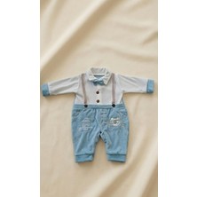 Million Erkek Bebek Tulum Mavi-Beyaz