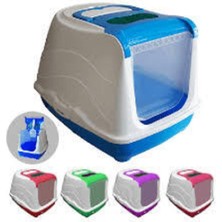 Feyza Design Hijyenik Kapalı Kedi Tuvalet Kabı, Güvenli ve Kullanışlı Tasarım