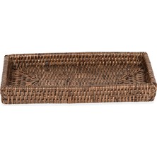Decor Walther Basket Tepsi, Tezgah Üstü, 24.5XH3X12CM - Kahve