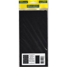 PudraLuna 12X24 cm  Siyah Tek Parça Yapışkanlı Keçe Sandalye, Masa, Koltuk Altı Parke Koruma Keçesi, Dikdörtgen