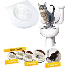 Feyza Design Kedi Tuvalet Eğitim Seti Klozet Aparatı, Pratik ve Temiz Kullanım