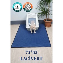 Feyza Design 75X55 cm Lacivert Kedi Tuvaleti ve Kedi Matı, Yumuşak ve Şık Tasarım