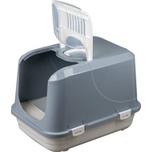 Feyza Design Büyük Xxl Kapalı Tuvalet A Kalite Gri 3’lü Set 40X50X56 cm