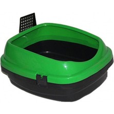 Feyza Design Kedi Kumu Kabı, Izgaralı, Sıçrama Önleyici, Kum Temizleme Küreği Hediye