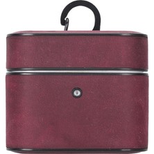 Sinerjim Casquet Apple AirPods 3.nesil Uyumlu Deri Kılıf Fuşya