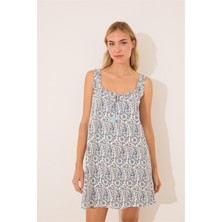 Women Secret Beyaz Desenli Kısa Gecelik