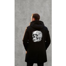 Czmd Anatomical Darkwear Poncho – Kurukafa Sırt Baskılı