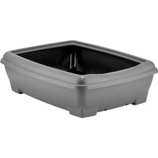 Feyza Design Şık Gri Açık Renkli Kedi Tuvaleti, Konforlu Kullanım ve Temizlik Kolaylığı