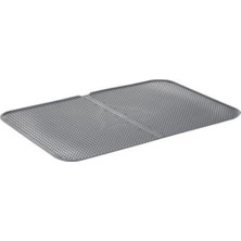 Feyza Design Yıkanabilir Silikon Kedi Tuvaleti Paspası, 38X58 Cm, Kum ve Mama Alanı