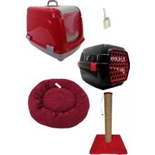 Feyza Design Kedi Fırsat Seti: Tuvalet, Tırmalama, Yatak ve Taşıma Aksesuarları