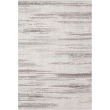 Cotto Home Tone CT001A Krem Rengi Halı Gri ve Bej Detaylı Akrilik Yumuşak Salon Halısı