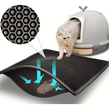 Feyza Design Büyük Boy Elekli Kedi Tuvaleti Önü Paspası 60X40CM, Temiz ve Pratik Kullanım