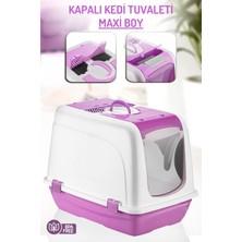 Feyza Design Konforlu Maxi Boy Kapalı Kedi Tuvaleti ve Kum Kabı