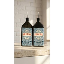 Home 2'li Amber 500 ml Cam Yassı Ayçiçek Yağı Zeytinyağı Şişesi Yağdanlık