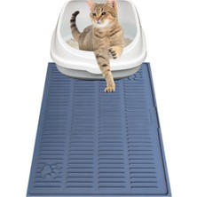 Feyza Design Yıkanabilir Su Geçirmez Kedi Tuvalet Paspası, Büyük Boy 60X40 cm