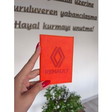 Efe Deri Renault Deri Dikişli Araç Ruhsat Kılıfı Kabı Oto Ruhsatlık Araba Ruhsat Koruyucu