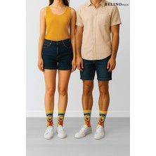 Belyy Socks Unisex Renkli Çizgi Flim Karakterli Çorap