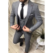 Damat Slim Fit Renk Seçenekleriyle   Mono Yaka Tek Yırtmaçlı Astarlı Takim Elbise Kombinli