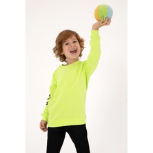 U.S. Polo Assn. Erkek Çocuk Yeşil Basic Bisiklet Yaka Sweatshirt 50313831-VR020