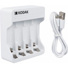 Kodak KD-29490 4'lü Aa/aaa Ni-Mh Otomatik Hızlı Pil Şarj Cihazı (Type-C)