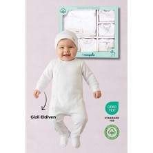 Sezgibaby 10'lu Hastane Çıkışı Seti Beyaz %100 Pamuk Yenidoğan Zıbın Seti 0-3 Ay