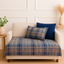 Modafabrik 3 Parça Dekoratif Koltuk Seti – 2 Kırlent + Ekoseli Koltuk Runner