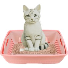 Feyza Design Açık Elektrikli Kedi Tuvaleti, 37X49X17 Cm, Pratik ve Şık Tasarım