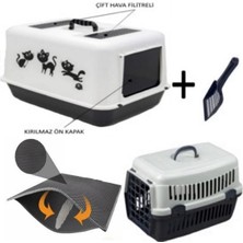 Feyza Design Genis Xxl Kedi Tuvalet Kabı Kauçuk Paspas ve Vetaşıma Hediyeli