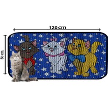Feyza Design 60X120 Pati Desenli Xxl Kedi Kumu Wc Önü Paspas, Elekli, Dayanıklı