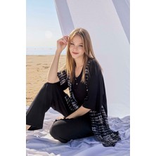 Lodos Store Aydoğan Kadın Sıfır Kol Sabahlıklı 3\'lü Pijama Takımı Viskon