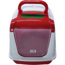 Feyza Design Renkli Filtreli Kapalı Kedi Tuvaleti, 36X49X39 Cm, Konforlu ve Şık Tasarım