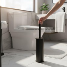 Mat Siyah Tuvalet Fırçası Banyo Klozet Fırçası Mat Siyas Paslanmaz Çelik