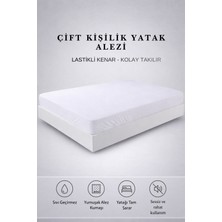 YUNUSOĞLU HOME Çift Kişilik Sıvı Geçirmez Lastikli Yatak Alezi 160X200X40 cm – Sessiz ve Yumuşak Kumaş
