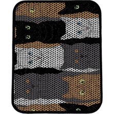 Feyza Design Renkli Desenli Elektrikli Kedi Tuvaleti Önü Kum Paspası