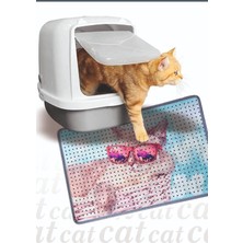 Feyza Design Delikli ve Dijital Baskılı Kedi Kumu Paspası, Hijyenik ve Kullanışlı Ürün