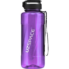 Uzspace 1500ML Pipetli Ölçü Skalalı Şeffaf Gövde Tritan Su Matarası