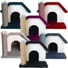 Feyza Design Renk Seçeneği Olmayan Kedi Evi ve Tırmalama Platformu