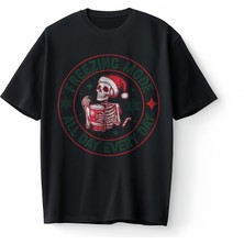 Bumeta Freezing Mode Christmas Yeniyıl Oversize Unisex Tişört T-Shirt