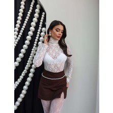 Esra Helvacı Güpürlü Transparan Bluz