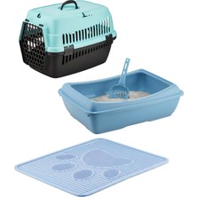 Feyza Design Kedi Tuvaleti, Paspas ve Taşıma Çantası Seti, Konfor ve Temizlik Için