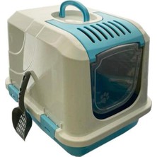 Feyza Design Orta Boy Kapalı Kedi Tuvaleti 50X40X40 Cm, Güvenli ve Temiz Kullanım