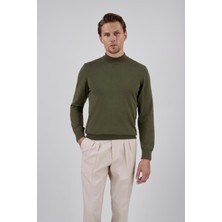 Paco Romano Erkek Ekru Yarım Balıkçı Yaka Triko Kazak