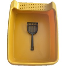 Feyza Design Şık Açık Kedi Tuvaleti ve Kürek Hediyeli, Orta Boy (51X39X19)